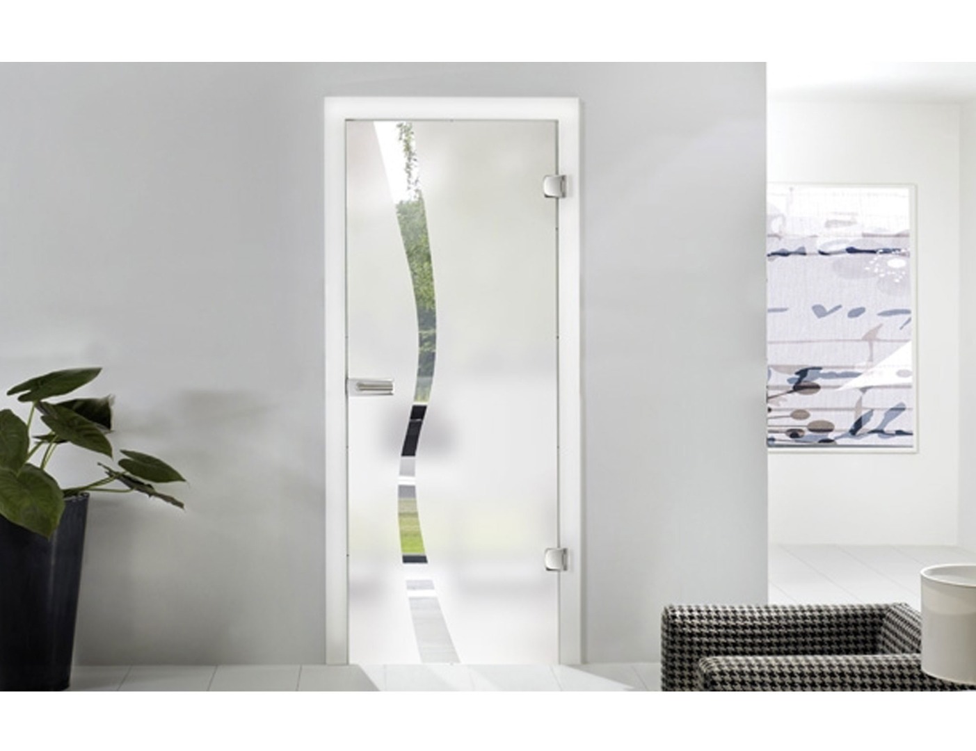 Wave Type 8 Glass Door Design - Room Dividers Design
