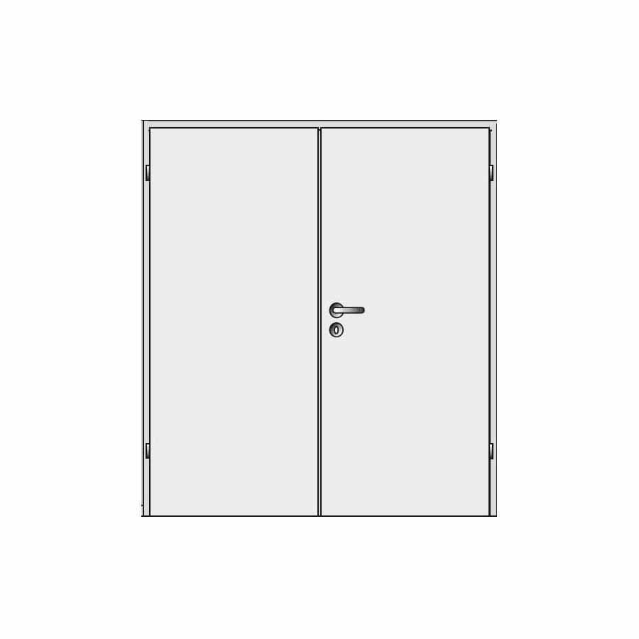 Double wood doors
