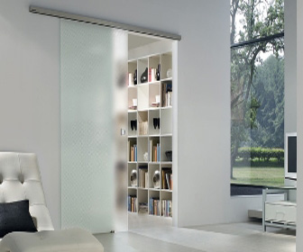 Frosted glass sliding door