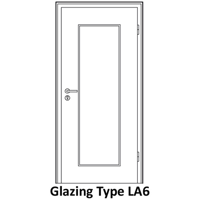 Glazing for soundproof door LA6