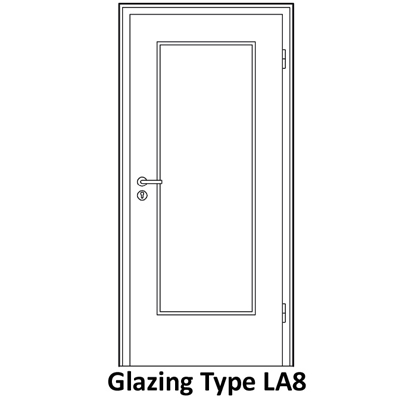 Glazing for soundproof door LA8