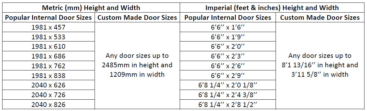 Wide And Tall Doors Bespoke Internal Door Sizes Custom