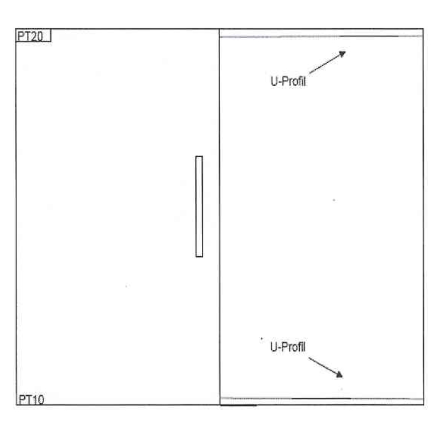 Swing single glass door with side panel