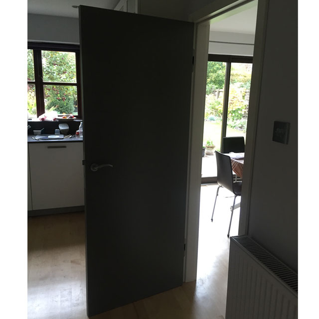 dark grey kitchen door