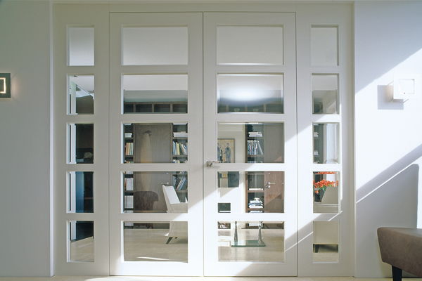 Interior french doors with side panels