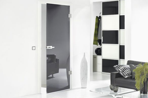glass hinged doors