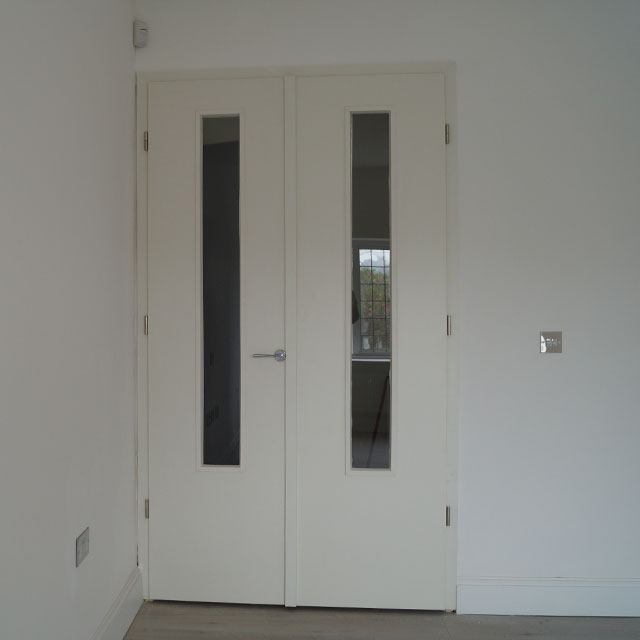 internal white glazed doors