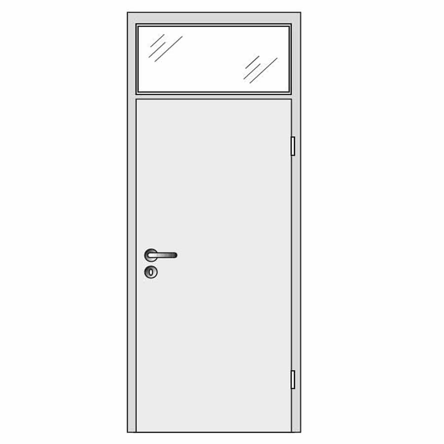 single door with top glass panel