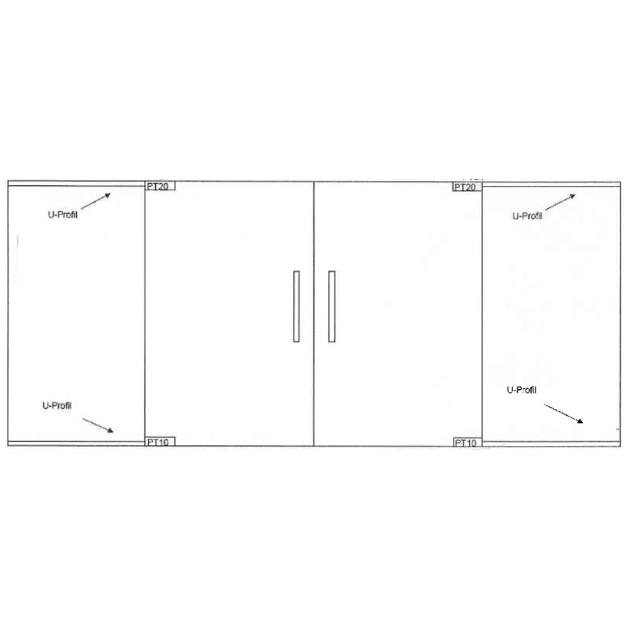 swing glass double doors with two side panels