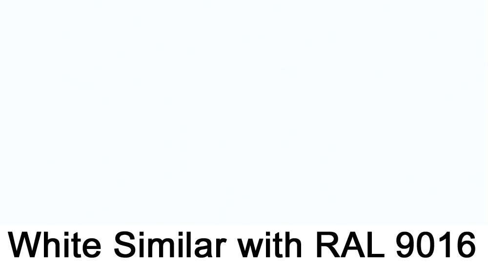 White Similar with RAL 9016 laminate sample