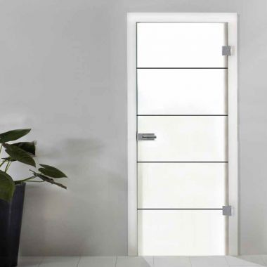 Atos Black VSG Laminate Glass Door Design - Custom Made Doors
