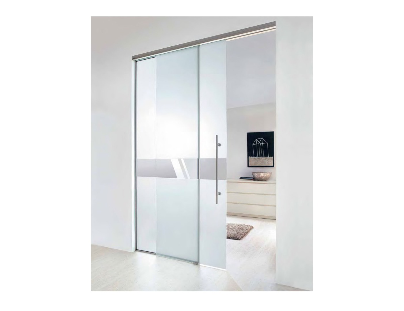 Aero Glass Doors Partition Walls Modern Frosted Glass