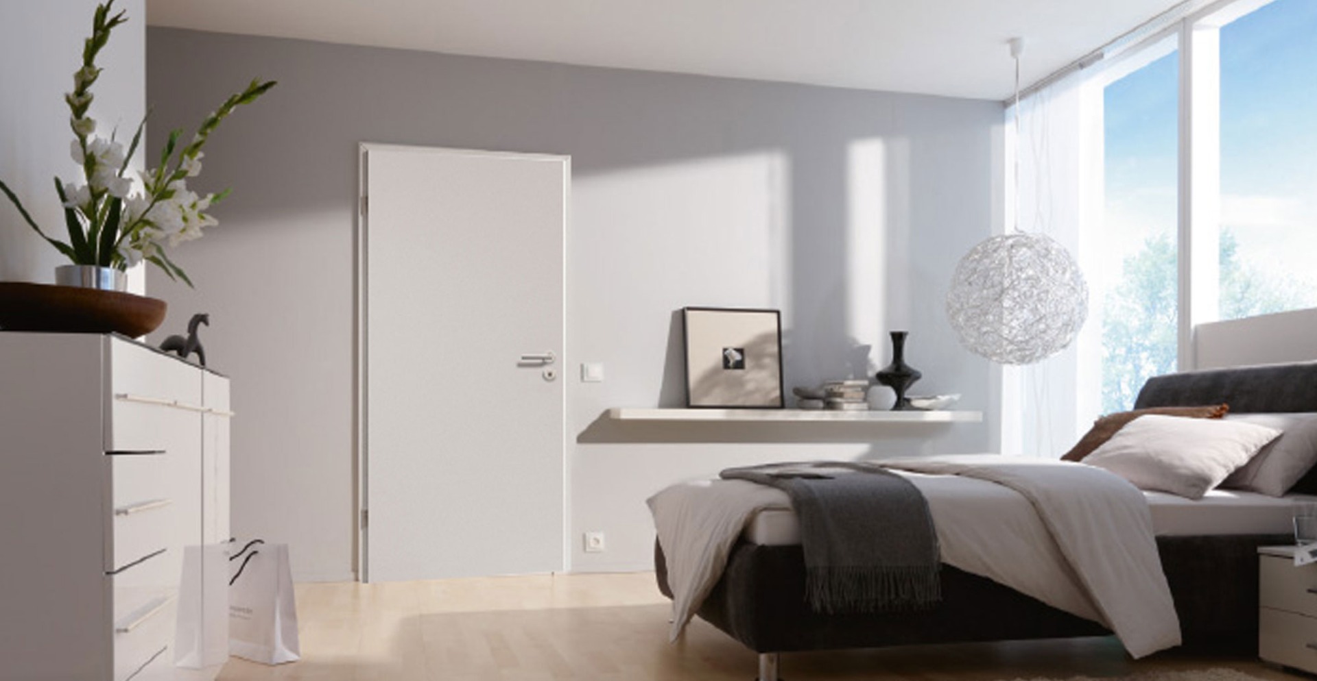 light grey internal door