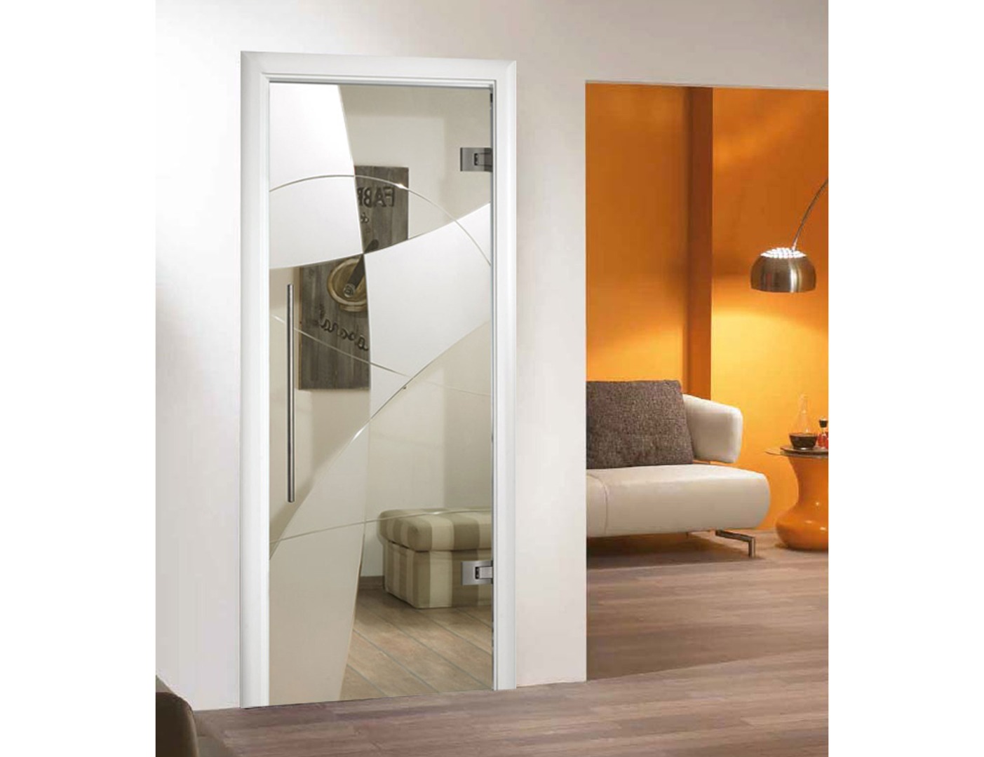 Nubia Grooved Glass Door Design - Internal Sliding Glass Doors