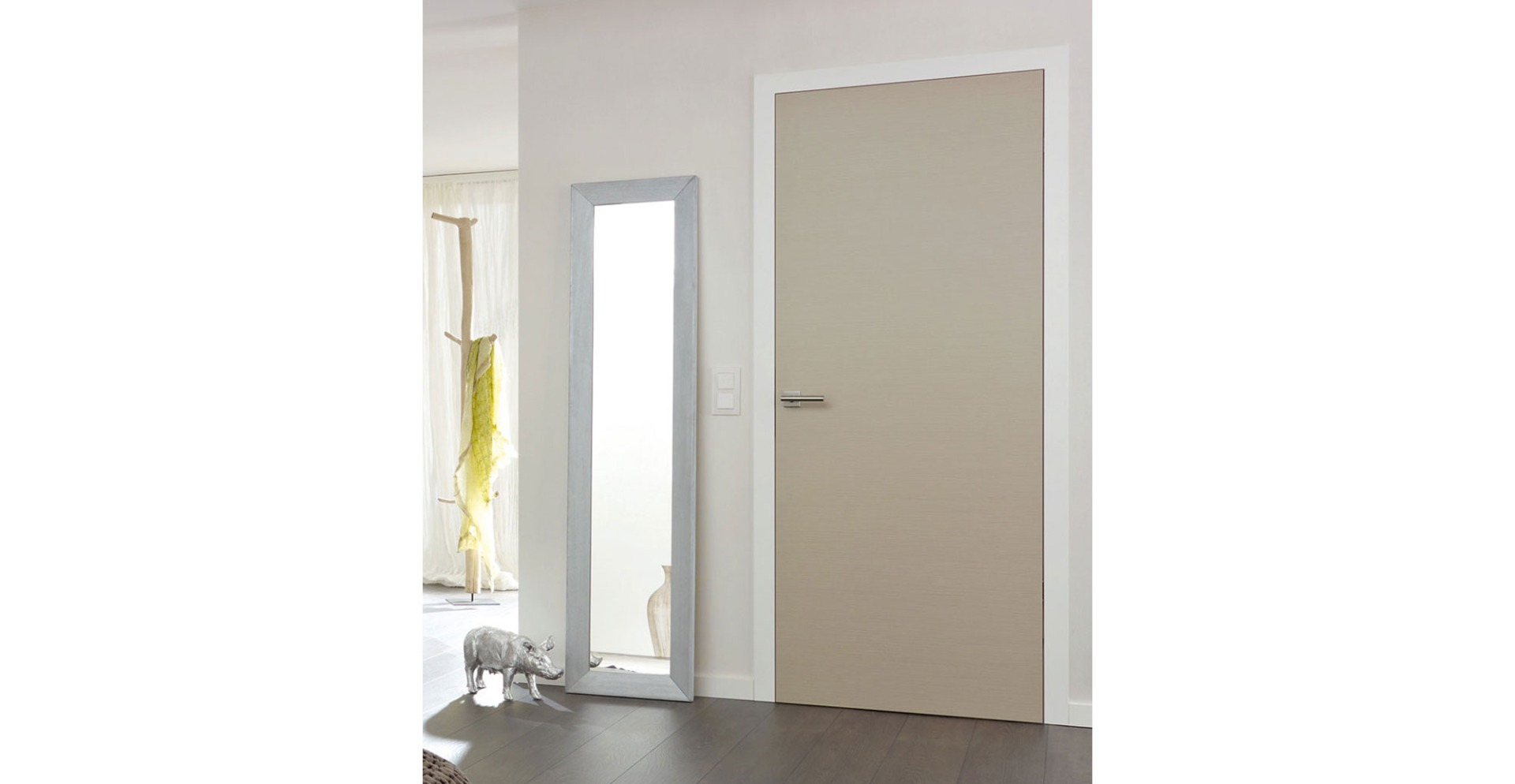 Fine Polished Natural Veneer - Grey Internal Doors