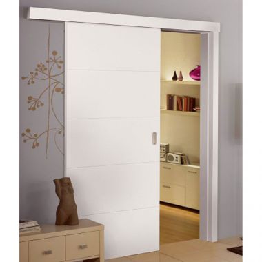 White Internal Door Designs - Sliding Internal Doors - Internal Sliding Grooved Doors