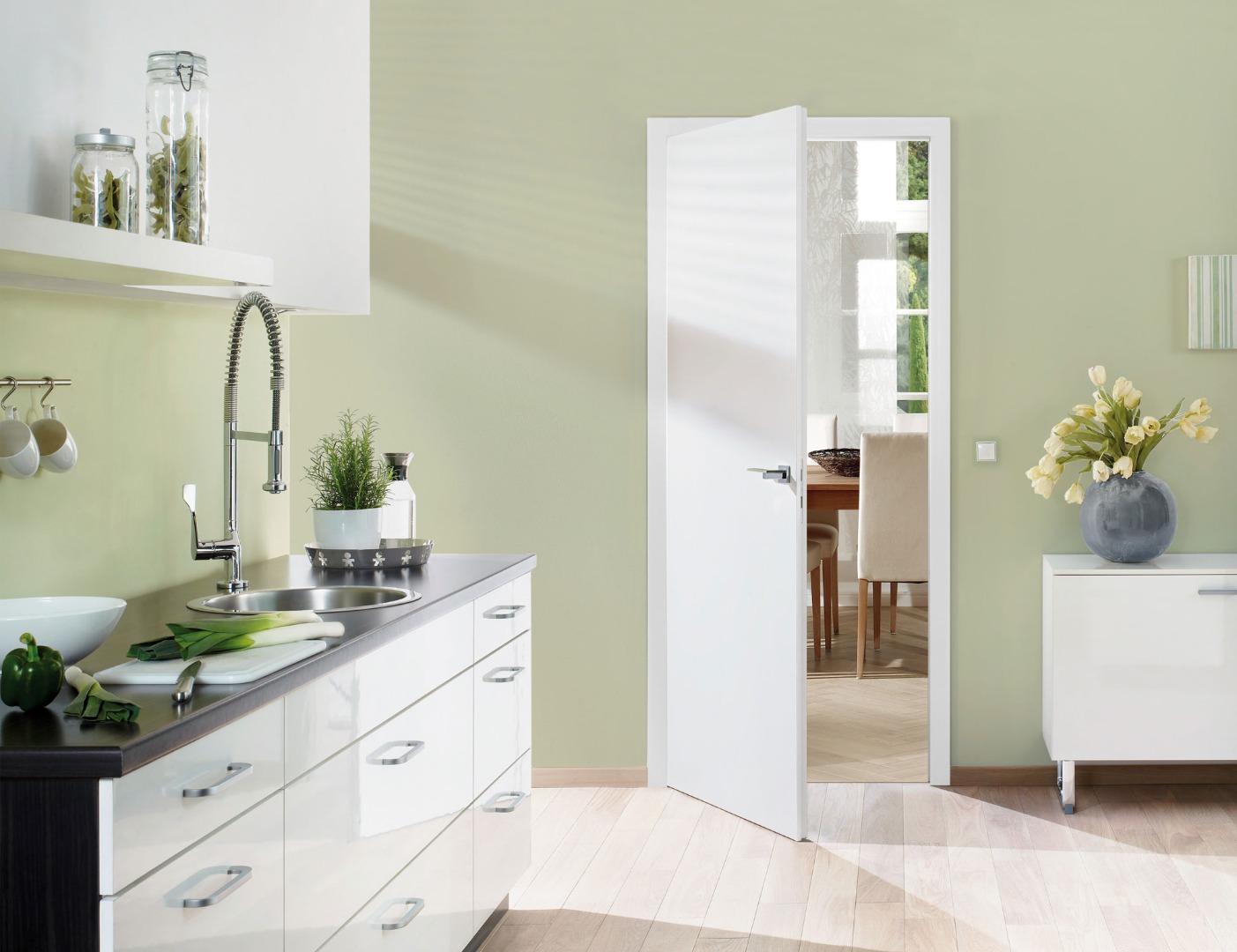 white contemporary doors