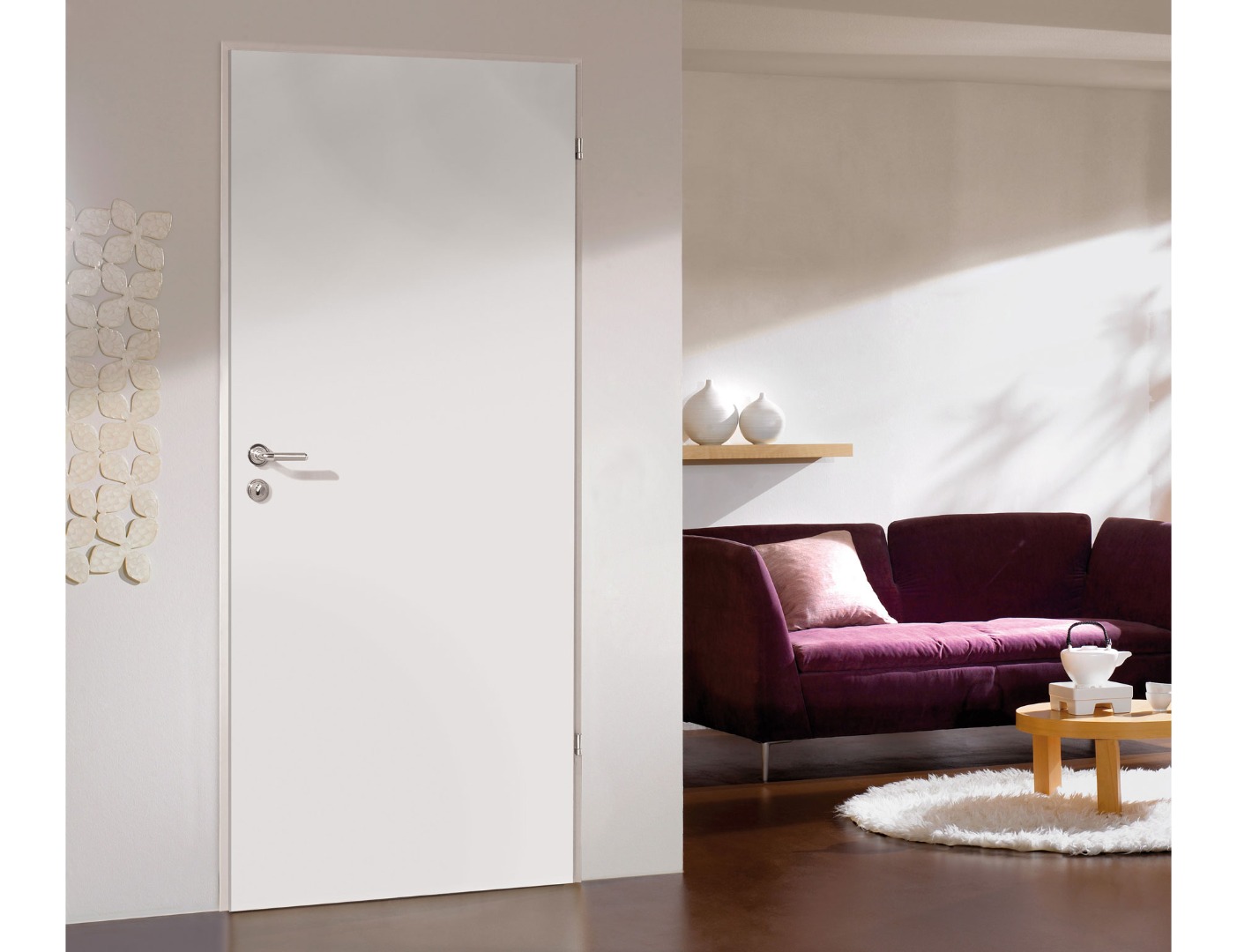 white modern door